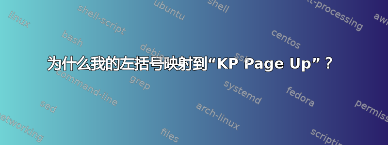 为什么我的左括号映射到“KP Page Up”？