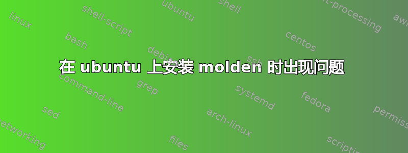 在 ubuntu 上安装 molden 时出现问题