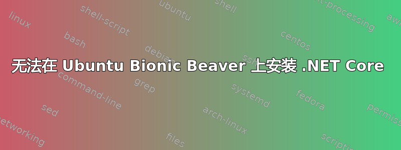 无法在 Ubuntu Bionic Beaver 上安装 .NET Core