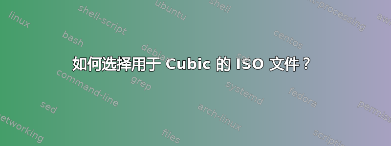 如何选择用于 Cubic 的 ISO 文件？