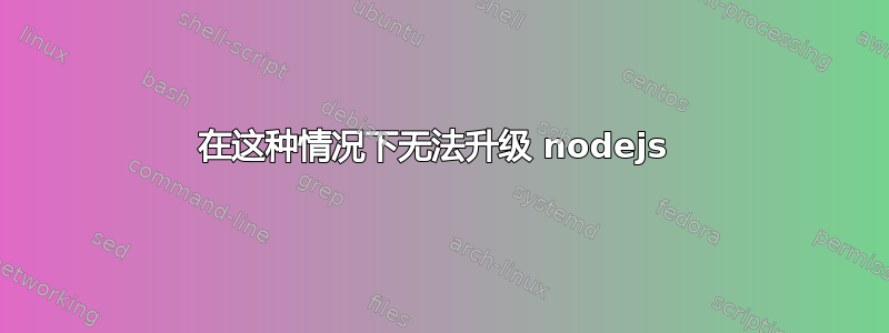 在这种情况下无法升级 nodejs 