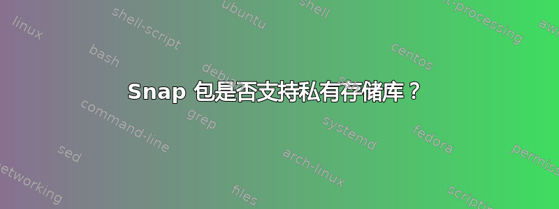 Snap 包是否支持私有存储库？