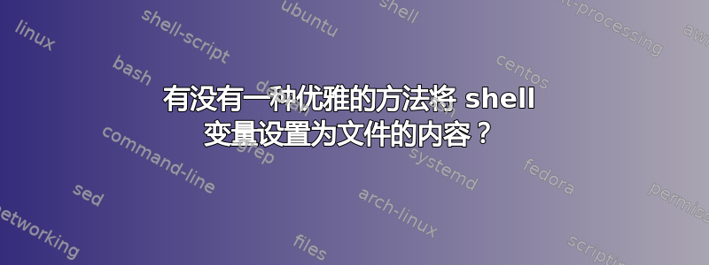 有没有一种优雅的方法将 shell 变量设置为文件的内容？