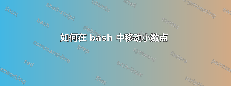 如何在 bash 中移动小数点