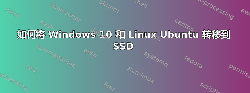 如何将 Windows 10 和 Linux Ubuntu 转移到 SSD