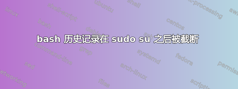 bash 历史记录在 sudo su 之后被截断