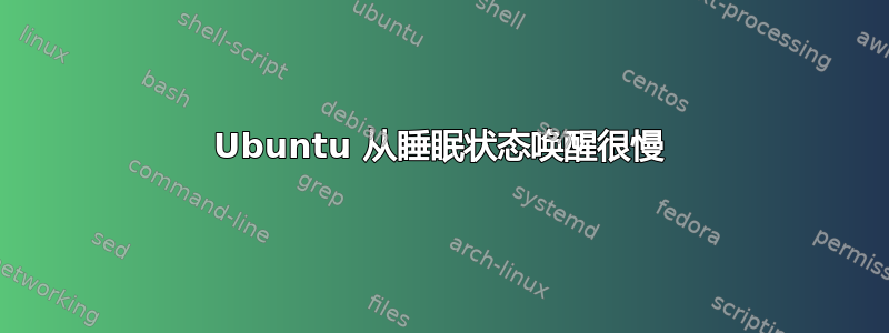 Ubuntu 从睡眠状态唤醒很慢