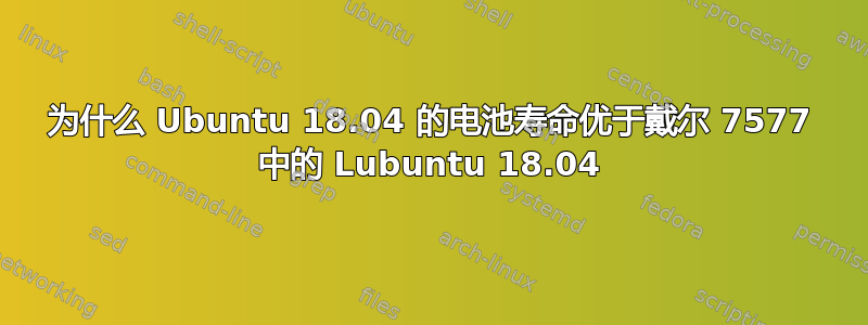 为什么 Ubuntu 18.04 的电池寿命优于戴尔 7577 中的 Lubuntu 18.04