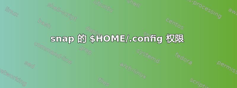 snap 的 $HOME/.config 权限