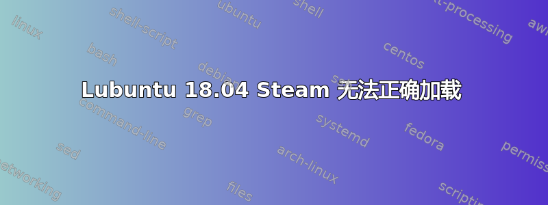 Lubuntu 18.04 Steam 无法正确加载