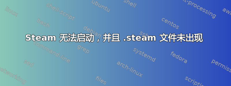 Steam 无法启动，并且 .steam 文件未出现