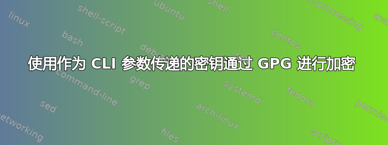 使用作为 CLI 参数传递的密钥通过 GPG 进行加密