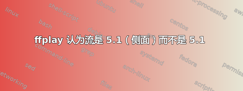 ffplay 认为流是 5.1（侧面）而不是 5.1