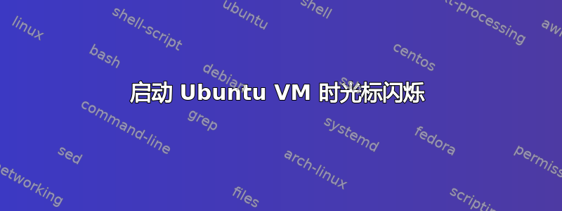 启动 Ubuntu VM 时光标闪烁