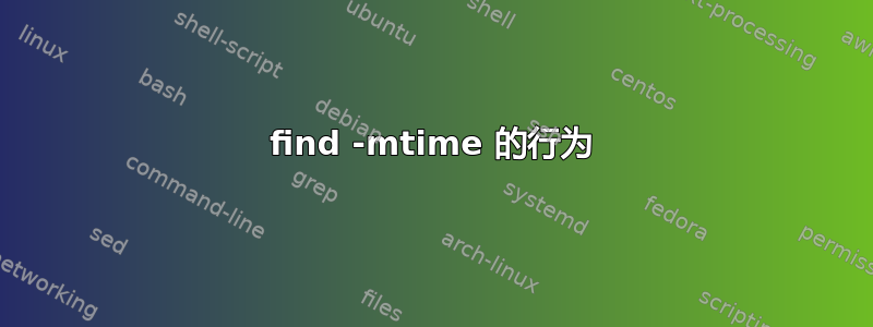 find -mtime 的行为