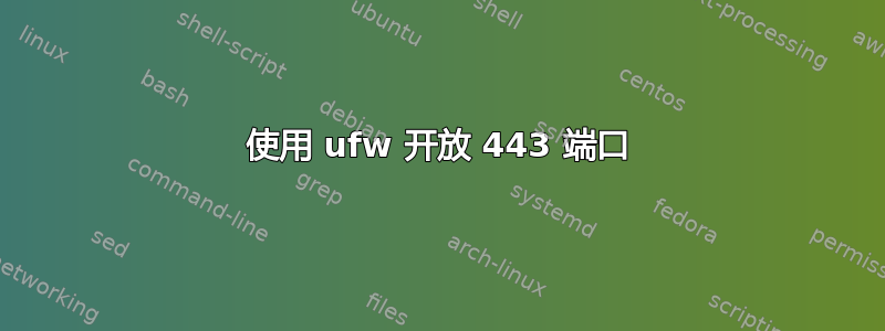 使用 ufw 开放 443 端口