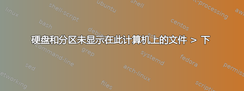 硬盘和分区未显示在此计算机上的文件 > 下