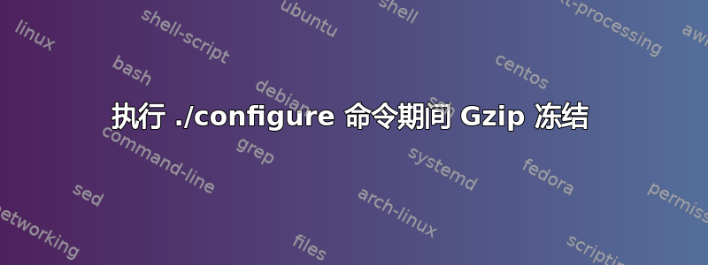 执行 ./configure 命令期间 Gzip 冻结