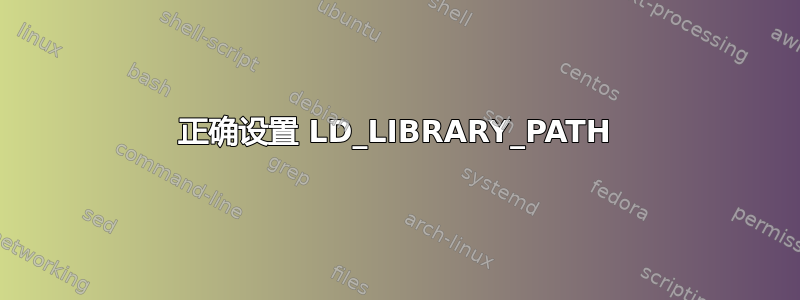 正确设置 LD_LIBRARY_PATH