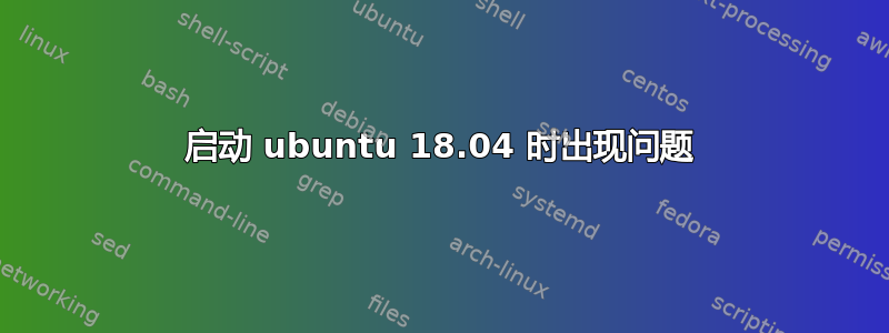 启动 ubuntu 18.04 时出现问题