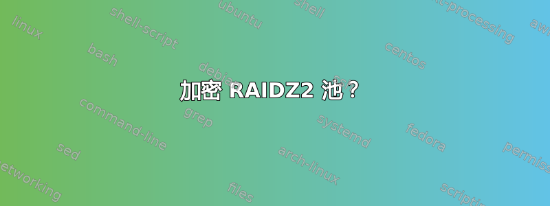 加密 RAIDZ2 池？