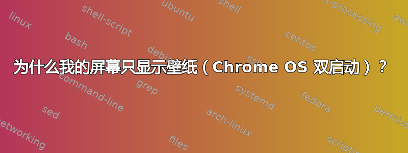 为什么我的屏幕只显示壁纸（Chrome OS 双启动）？