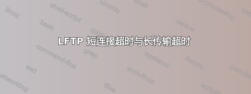 LFTP 短连接超时与长传输超时