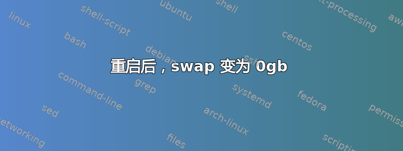 重启后，swap 变为 0gb