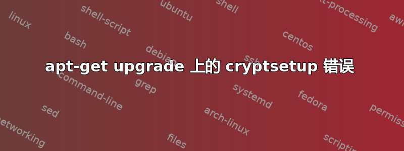 apt-get upgrade 上的 cryptsetup 错误