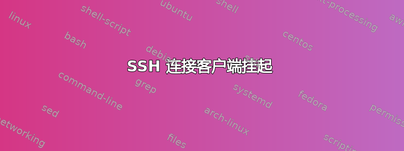 SSH 连接客户端挂起