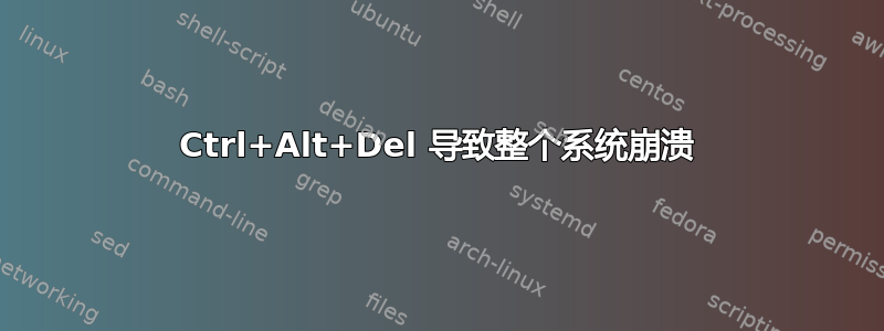 Ctrl+Alt+Del 导致整个系统崩溃