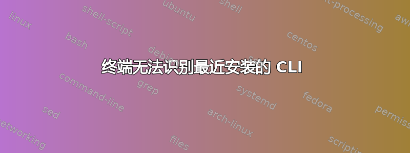 终端无法识别最近安装的 CLI