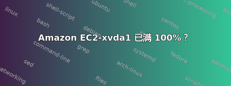 Amazon EC2-xvda1 已满 100%？