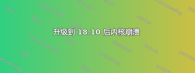 升级到 18.10 后内核崩溃