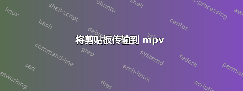 将剪贴板传输到 mpv