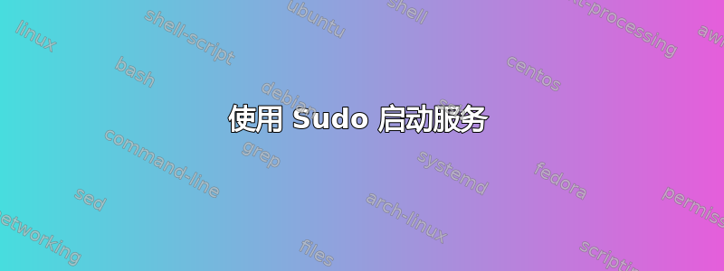 使用 Sudo 启动服务