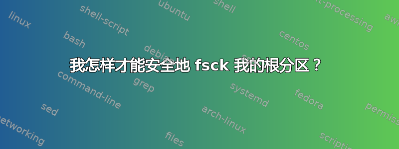 我怎样才能安全地 fsck 我的根分区？