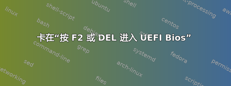 卡在“按 F2 或 DEL 进入 UEFI Bios”