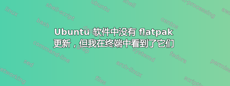 Ubuntu 软件中没有 flatpak 更新，但我在终端中看到了它们