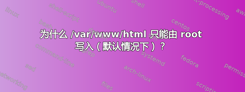 为什么 /var/www/html 只能由 root 写入（默认情况下）？