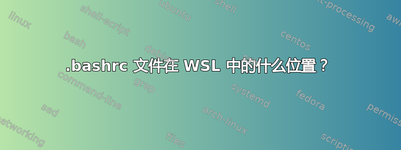 .bashrc 文件在 WSL 中的什么位置？