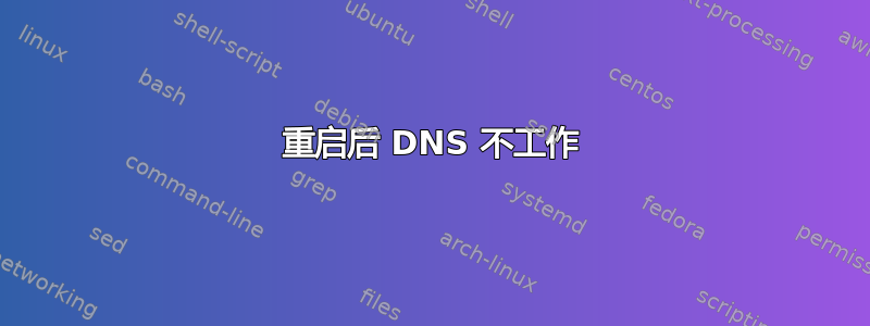 重启后 DNS 不工作