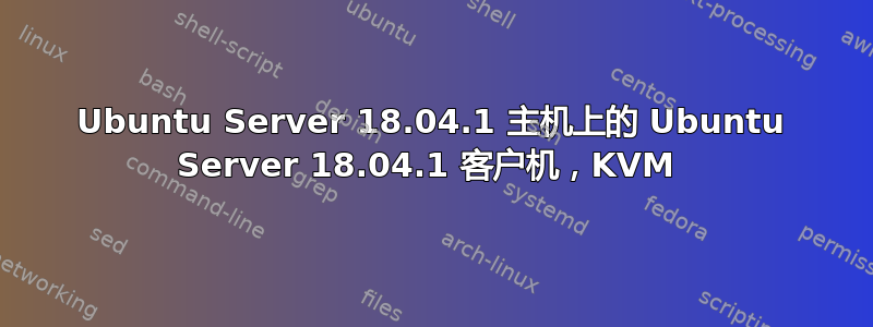 Ubuntu Server 18.04.1 主机上的 Ubuntu Server 18.04.1 客户机，KVM 