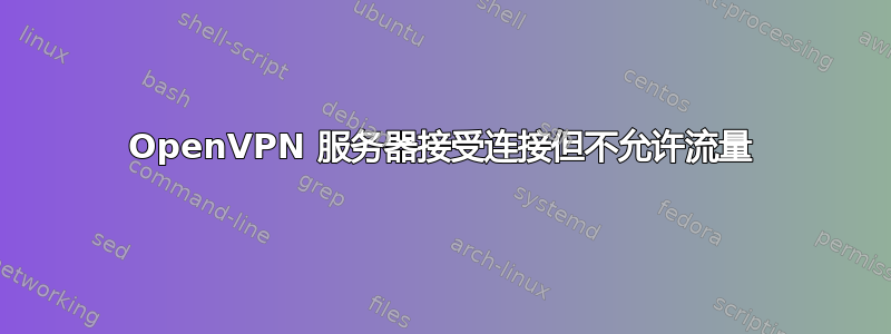 OpenVPN 服务器接受连接但不允许流量