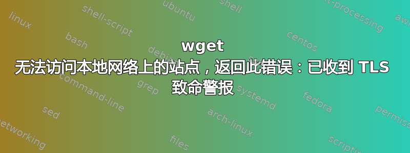 wget 无法访问本地网络上的站点，返回此错误：已收到 TLS 致命警报