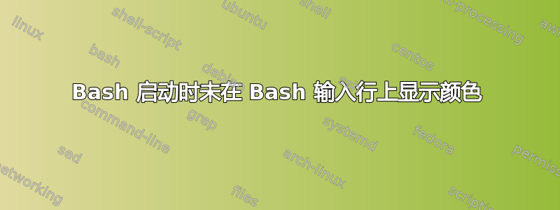 Bash 启动时未在 Bash 输入行上显示颜色