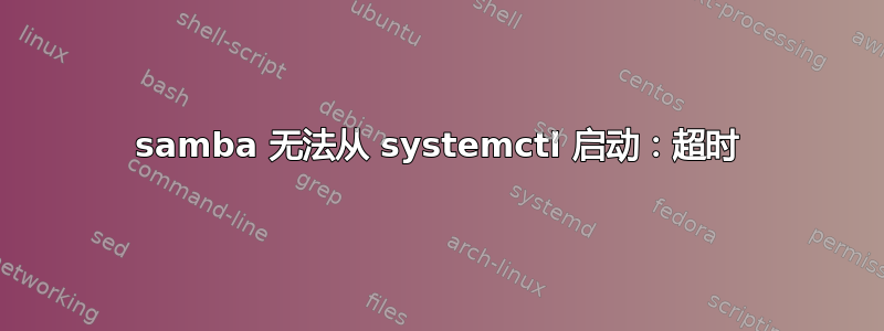 samba 无法从 systemctl 启动：超时