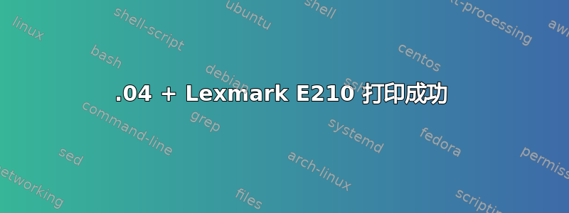 16.04 + Lexmark E210 打印成功