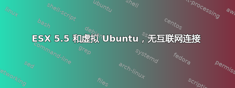 ESX 5.5 和虚拟 Ubuntu，无互联网连接