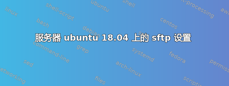 服务器 ubuntu 18.04 上的 sftp 设置